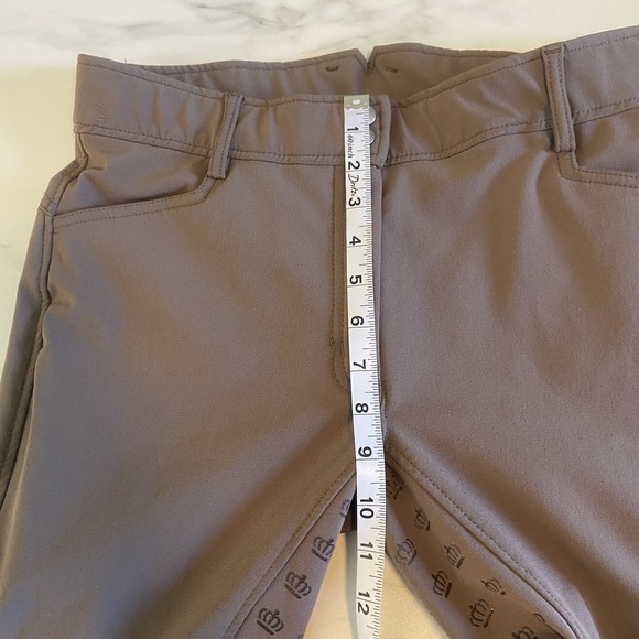 Horze Queenie Women's Silicone Full Seat Breeches Brown Black US SZ 28 Riding - Picture 10 of 11